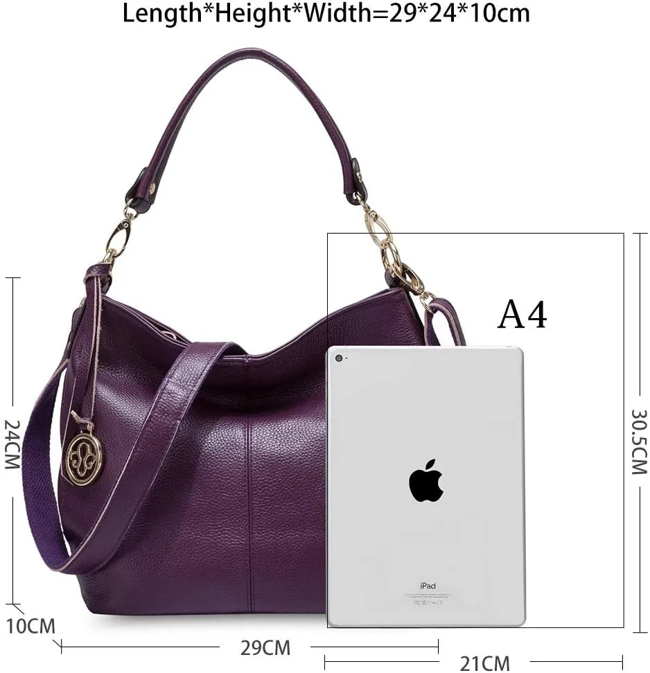 zency Genuine Leather Crossbody Hobo Bag Elegant Tote Handbags