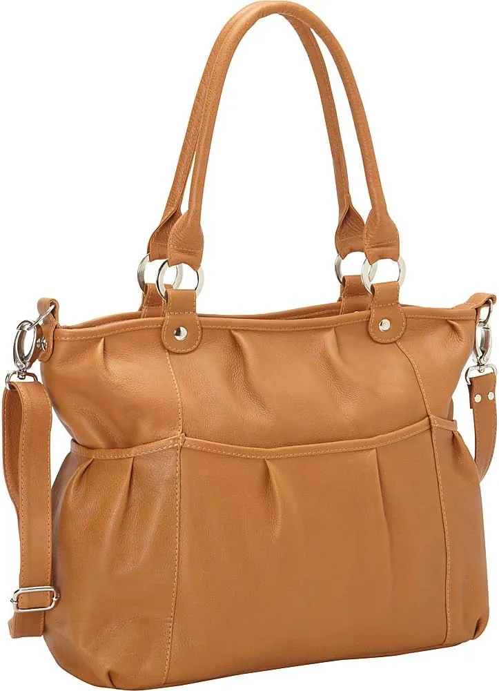 Zippered Cross-Body Tote, Honey, One Size