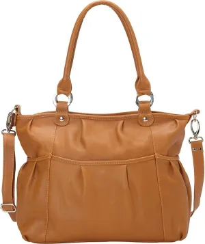 Zippered Cross-Body Tote, Honey, One Size