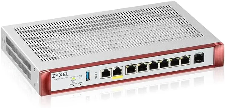 Zyxel USGFLEX200HP ZyWALL High Speed Cyber Security Firewall | 1-Year UTM Security Pack | 2X Multi-Gig 2.5G (1x PoE ) | VPN | Business Class | Up to 100 Users | Nebula Cloud